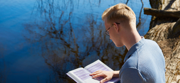 Student studying