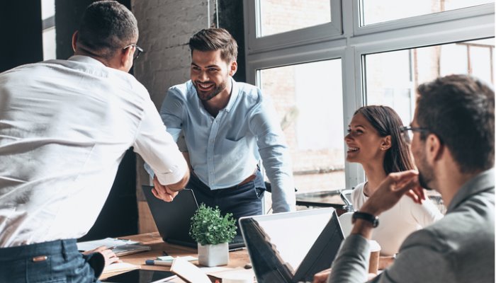 Business deal handshake Business deal handshake