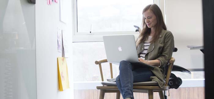 Woman in Cork office